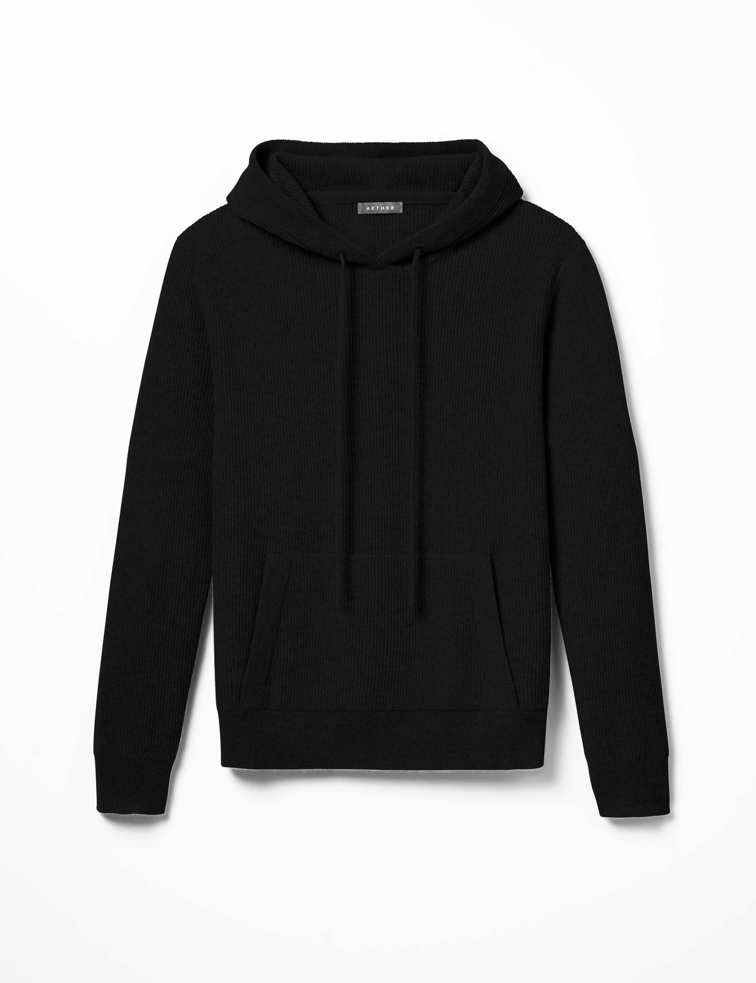 Studio lay-down of Lawrence Cashmere Hooded Sweater