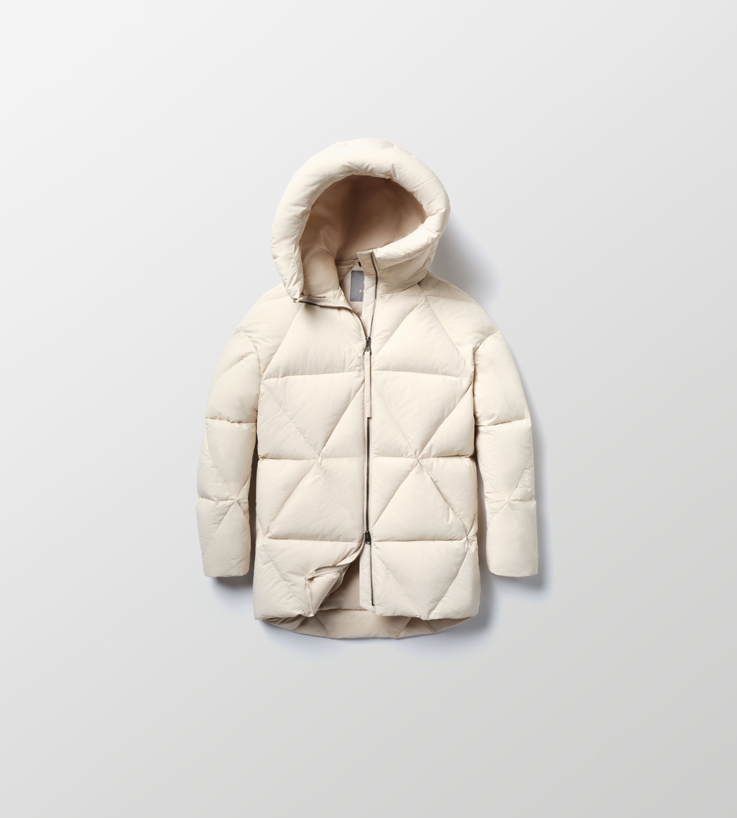 Flat lay of Callie Oversized Down Park in Bone