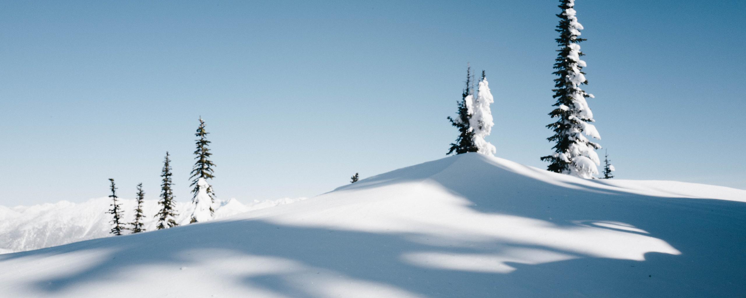 Snowy mountainscape in British Columbia