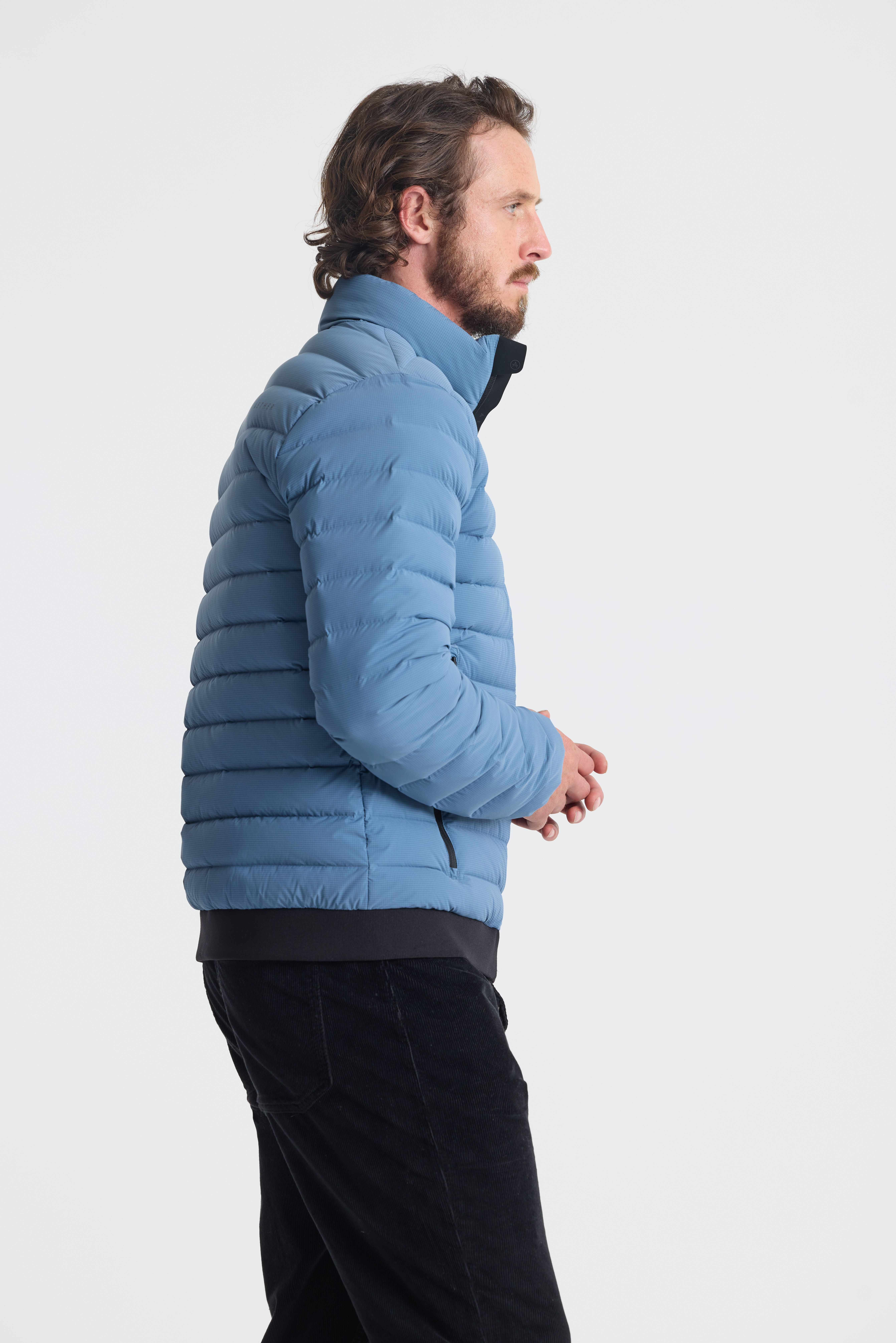 公式完売品2025SS 現行モデル 新品タグ付 MHL エアコットン ジャージ Launch Full-Zip Jacket - Sky Grey