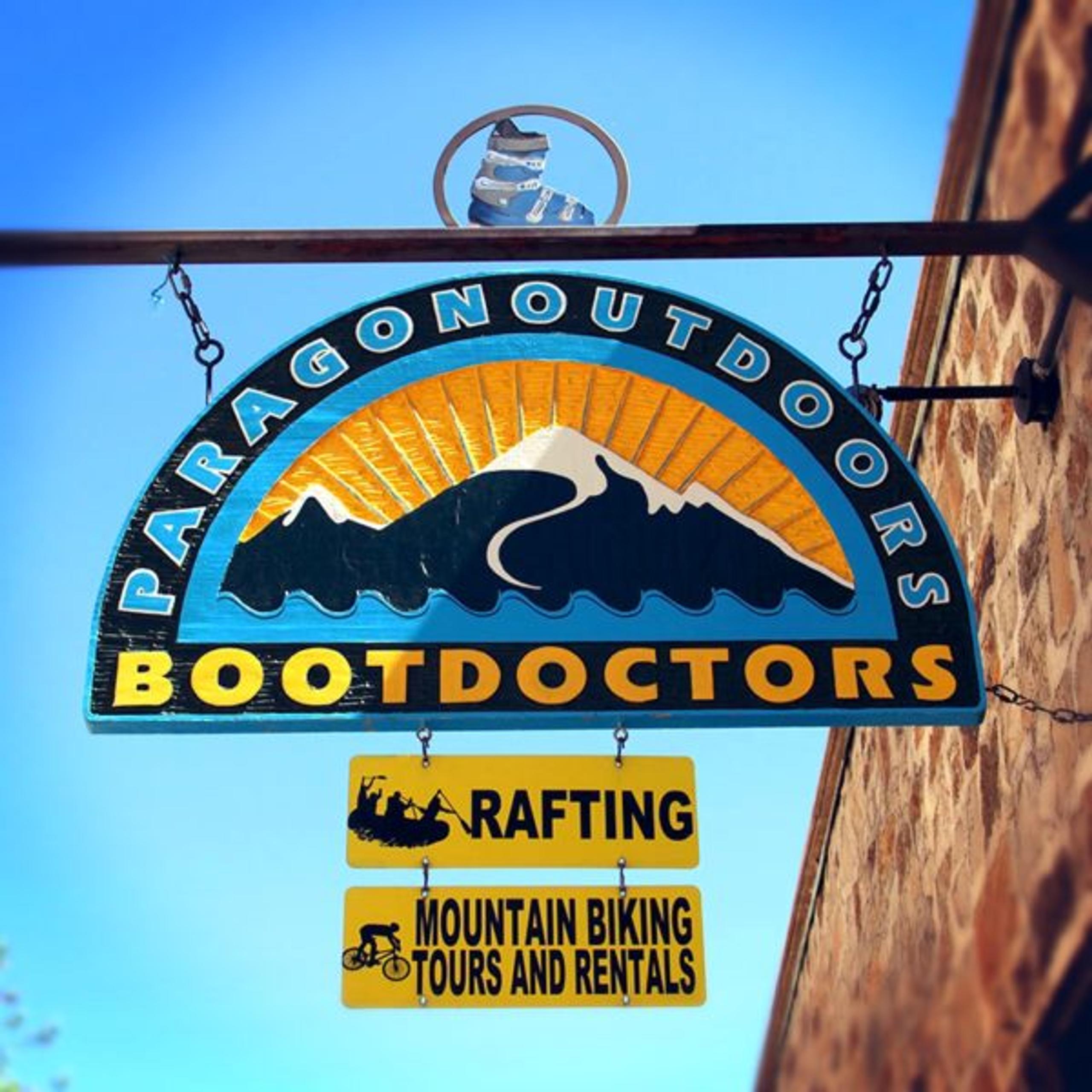 Outdoor sign of Bootdoctors shop