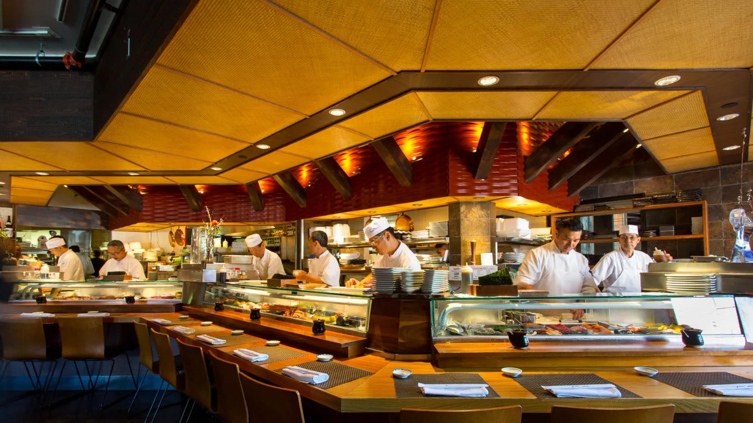 Interior view of Sushi Den