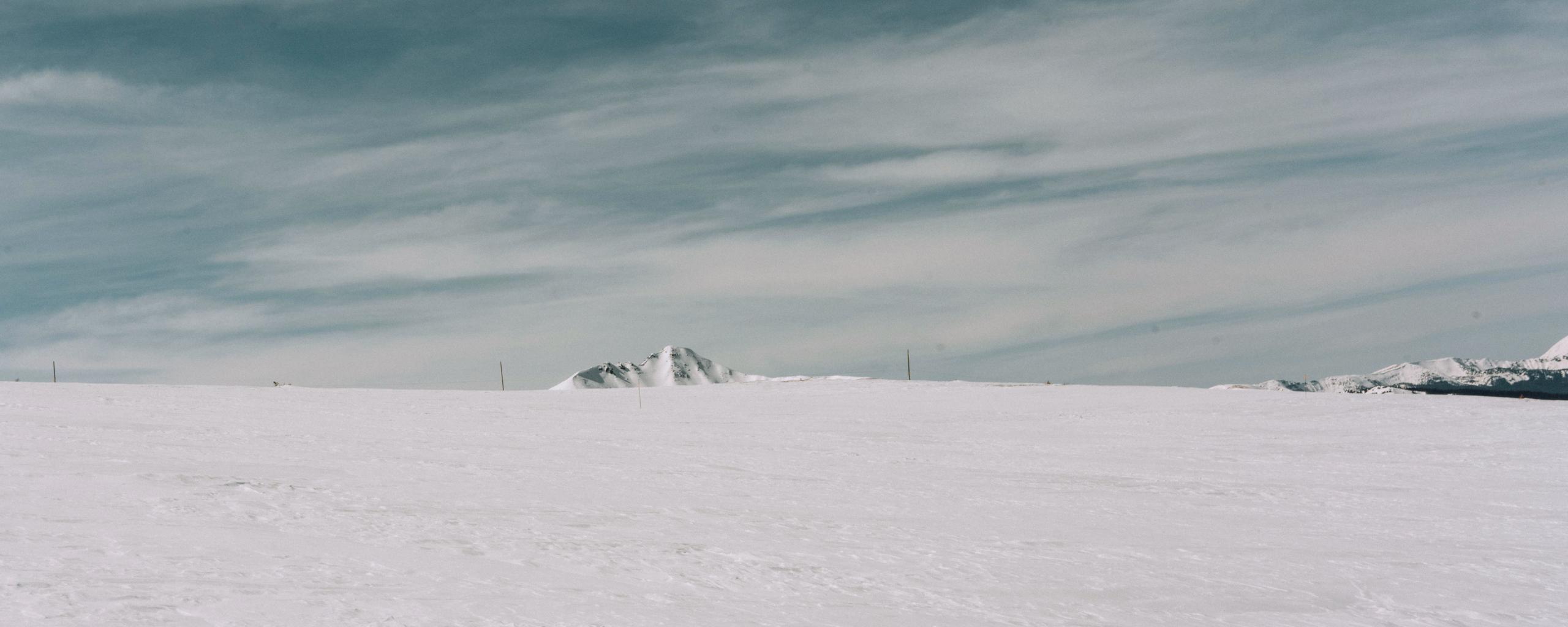 Minimal snowy landscape in Aspen