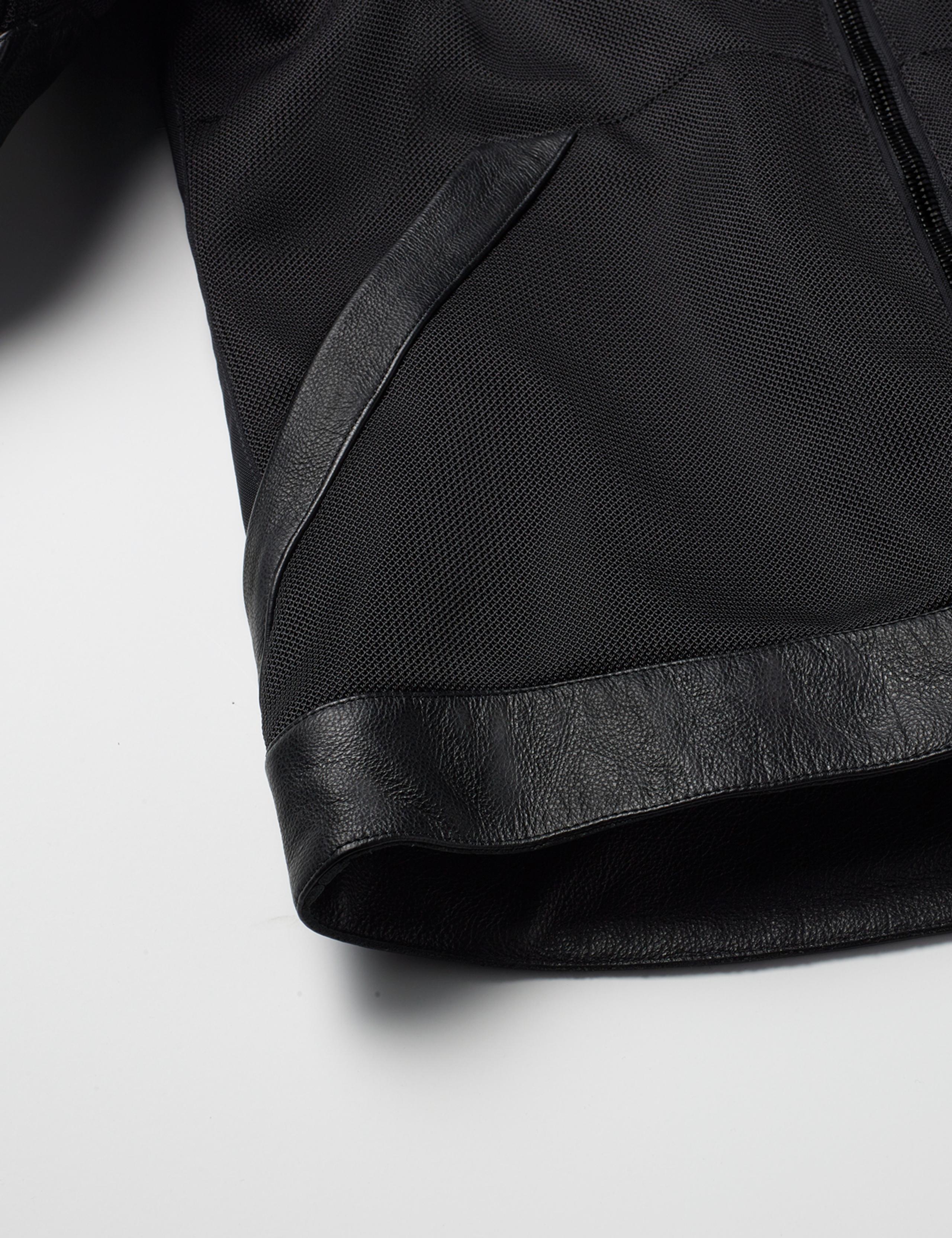 Detail of bottom trim and pockets of Draft Mesh Motorcycle Jacket