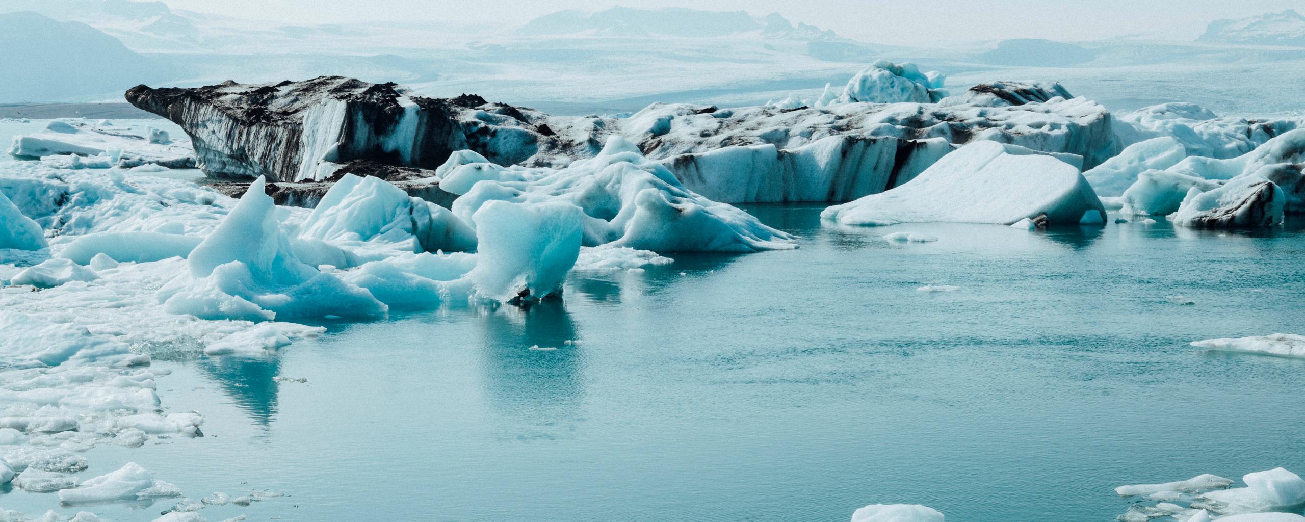 Icy blue waters in Iceland