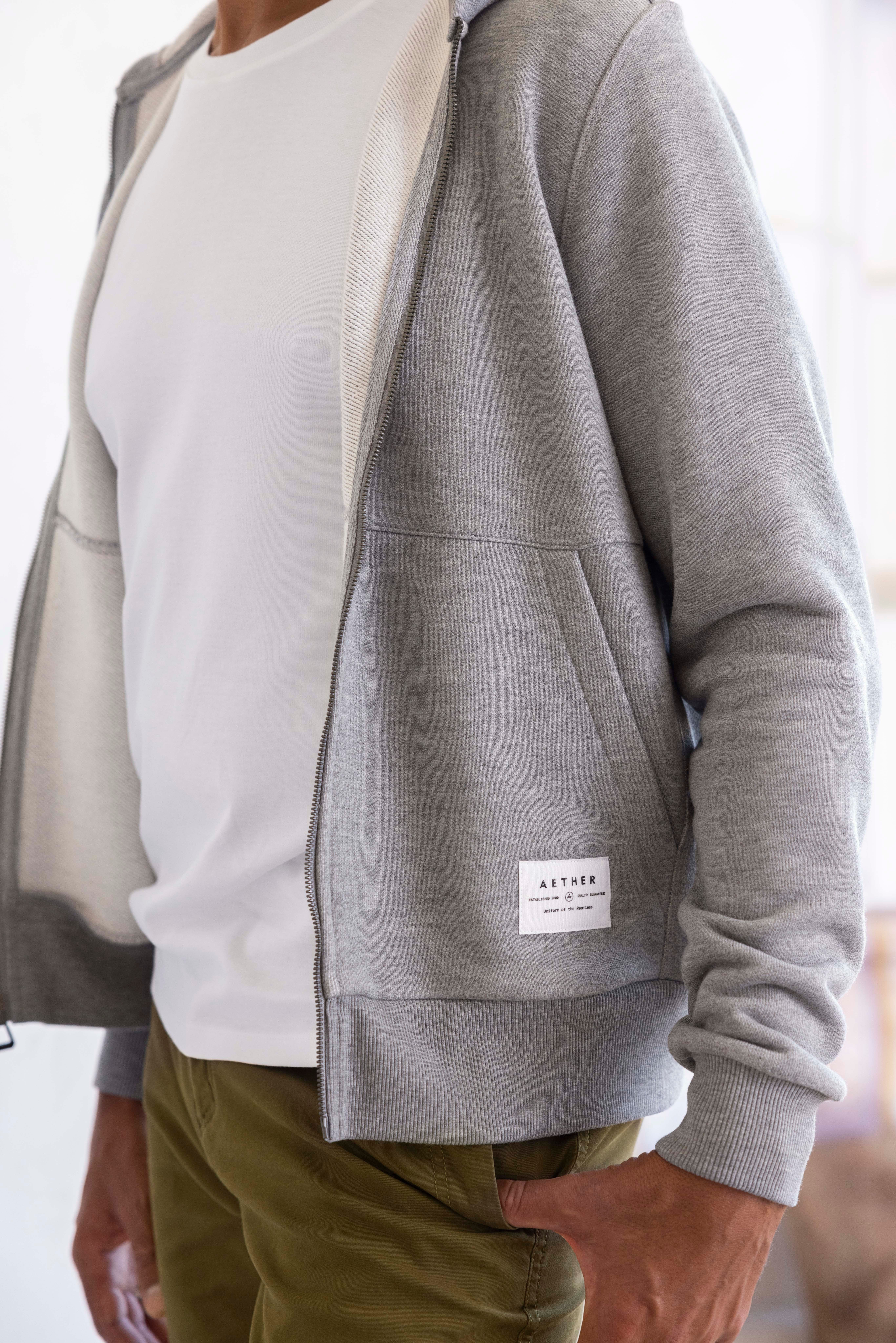 Foundation Full-Zip Hoodie - Light Heather Grey