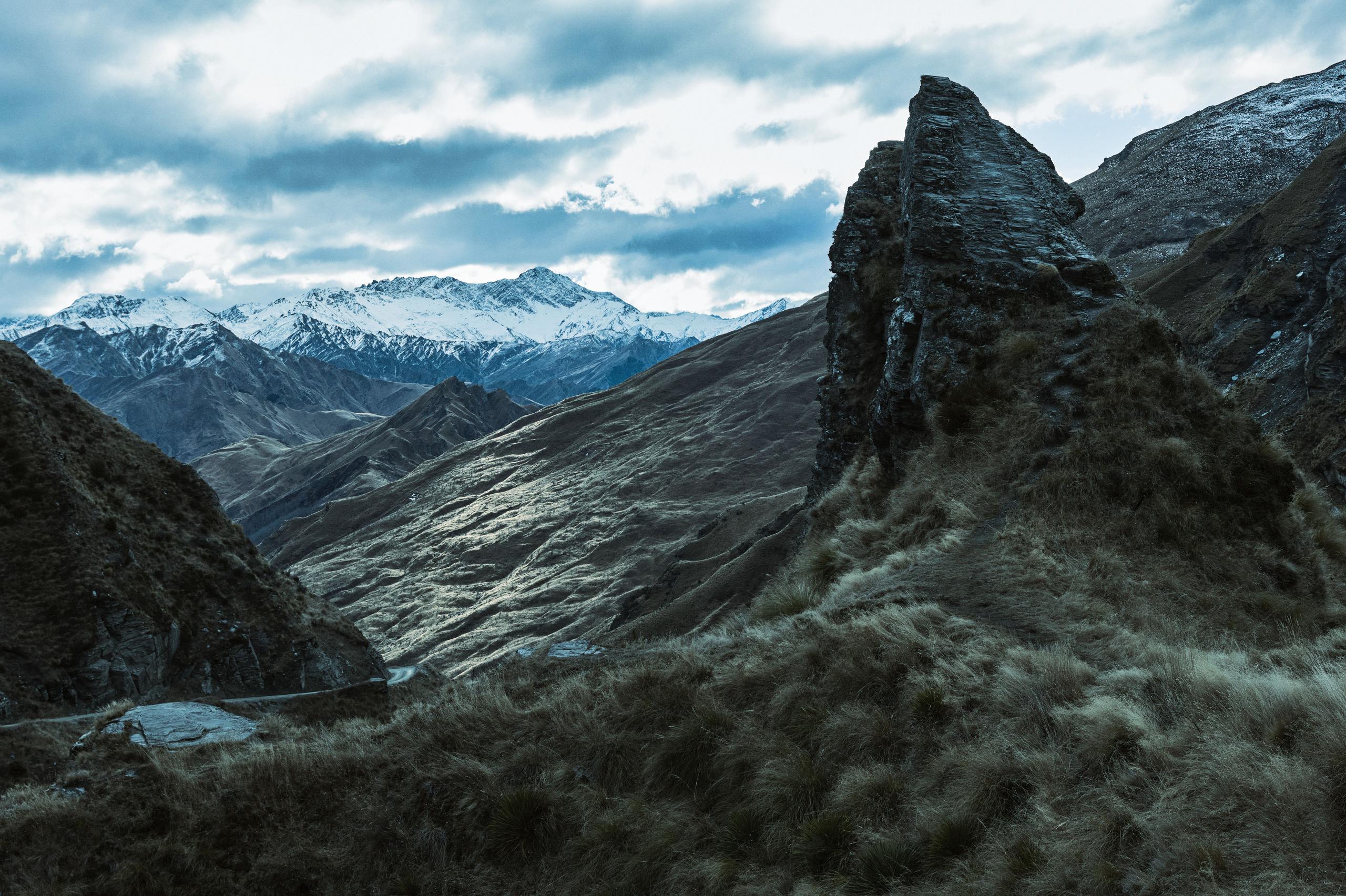 Mountain scape view of New Zealand.