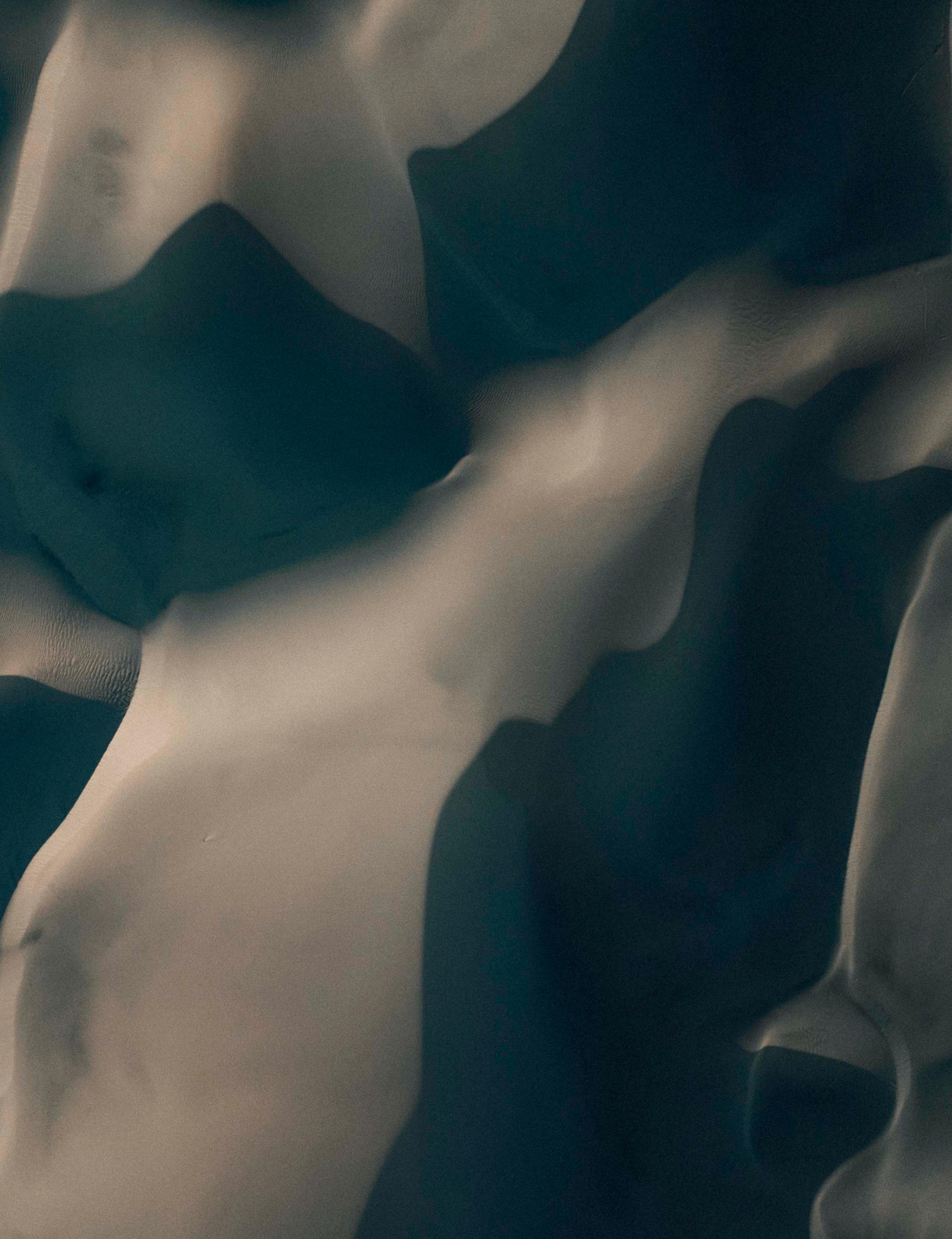 Abstract aerial view of sand dunes