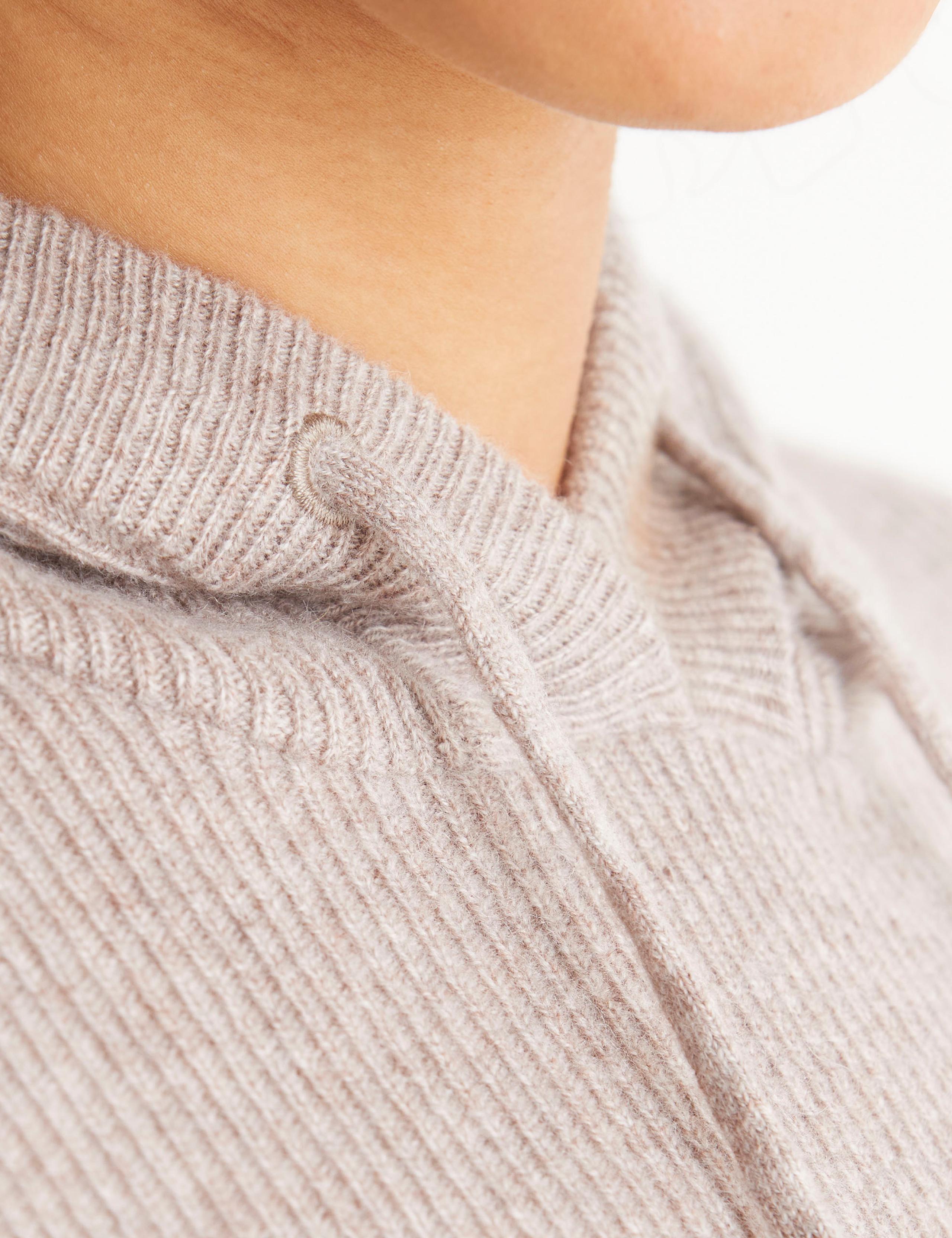 Detail of Lawrence Cashmere Hooded Sweater