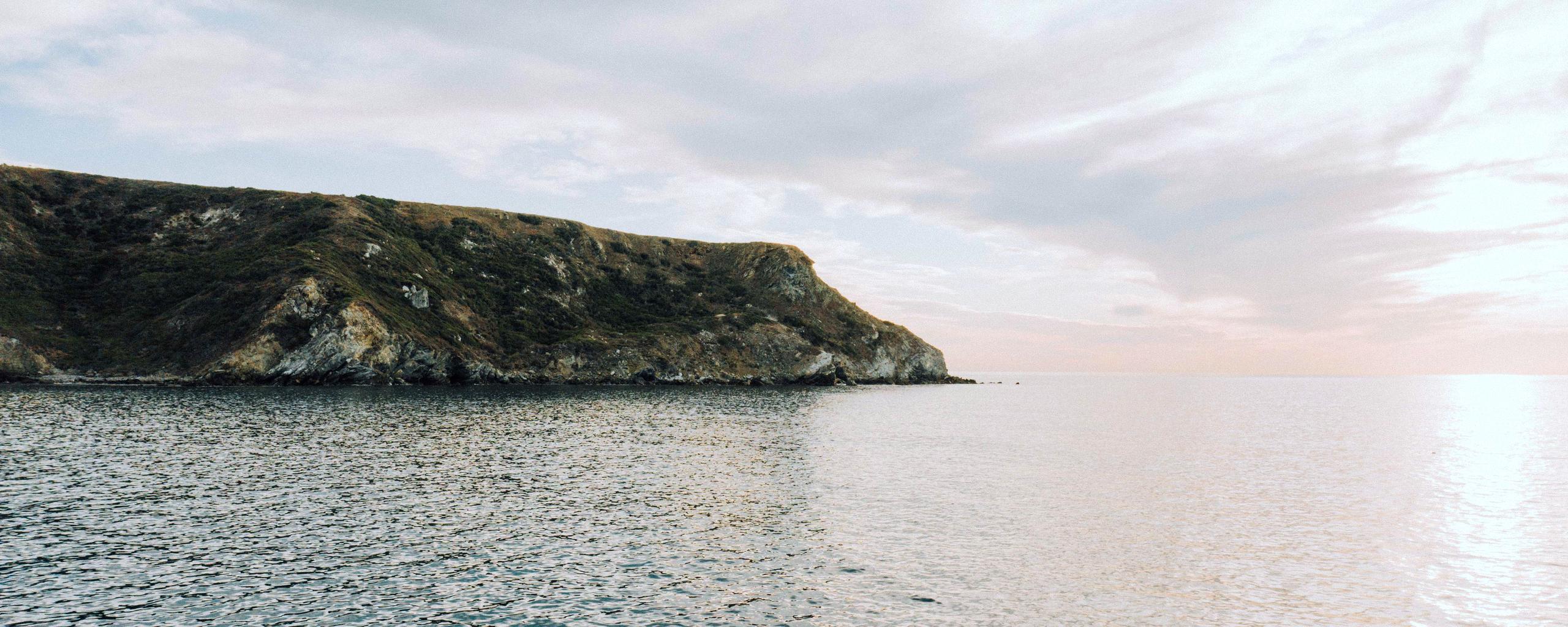 Catalina Island seascape at sunset