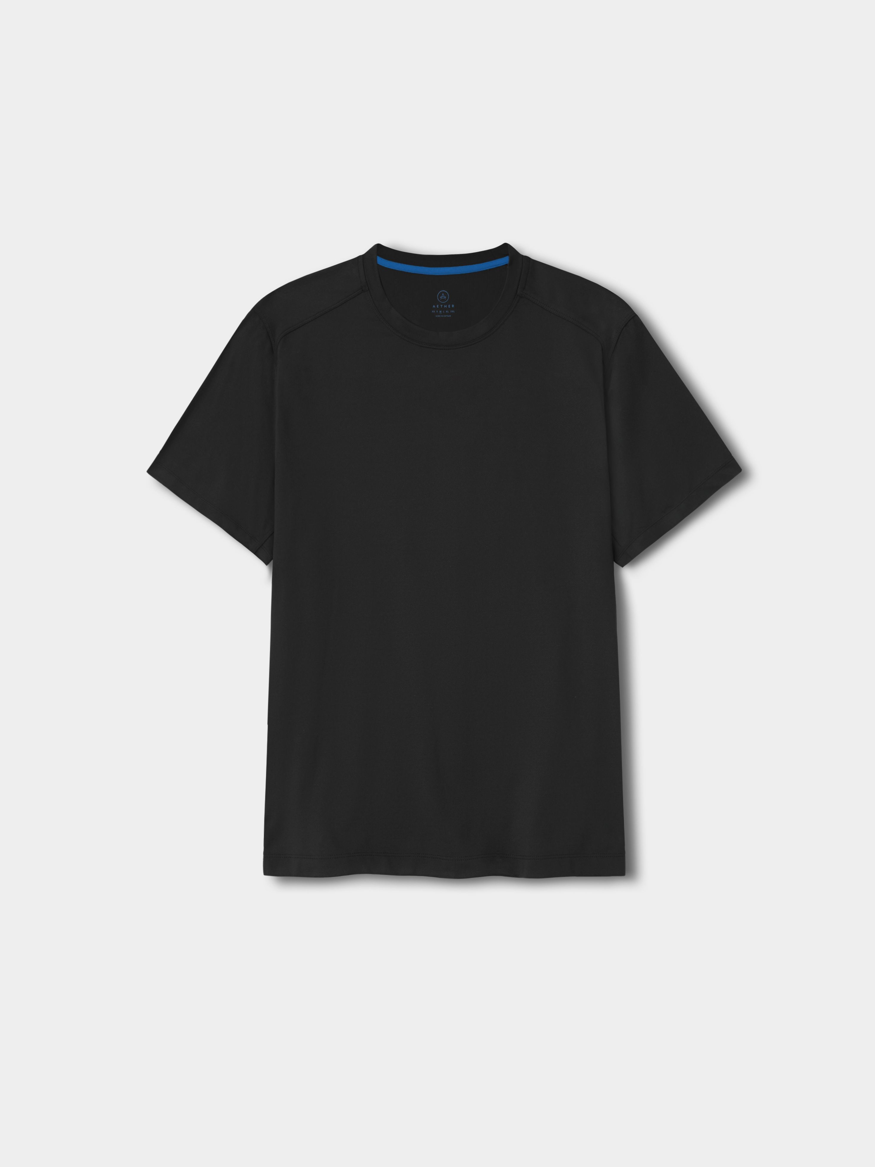 Flat lay of Adventure Performance Tee in Onyx Black