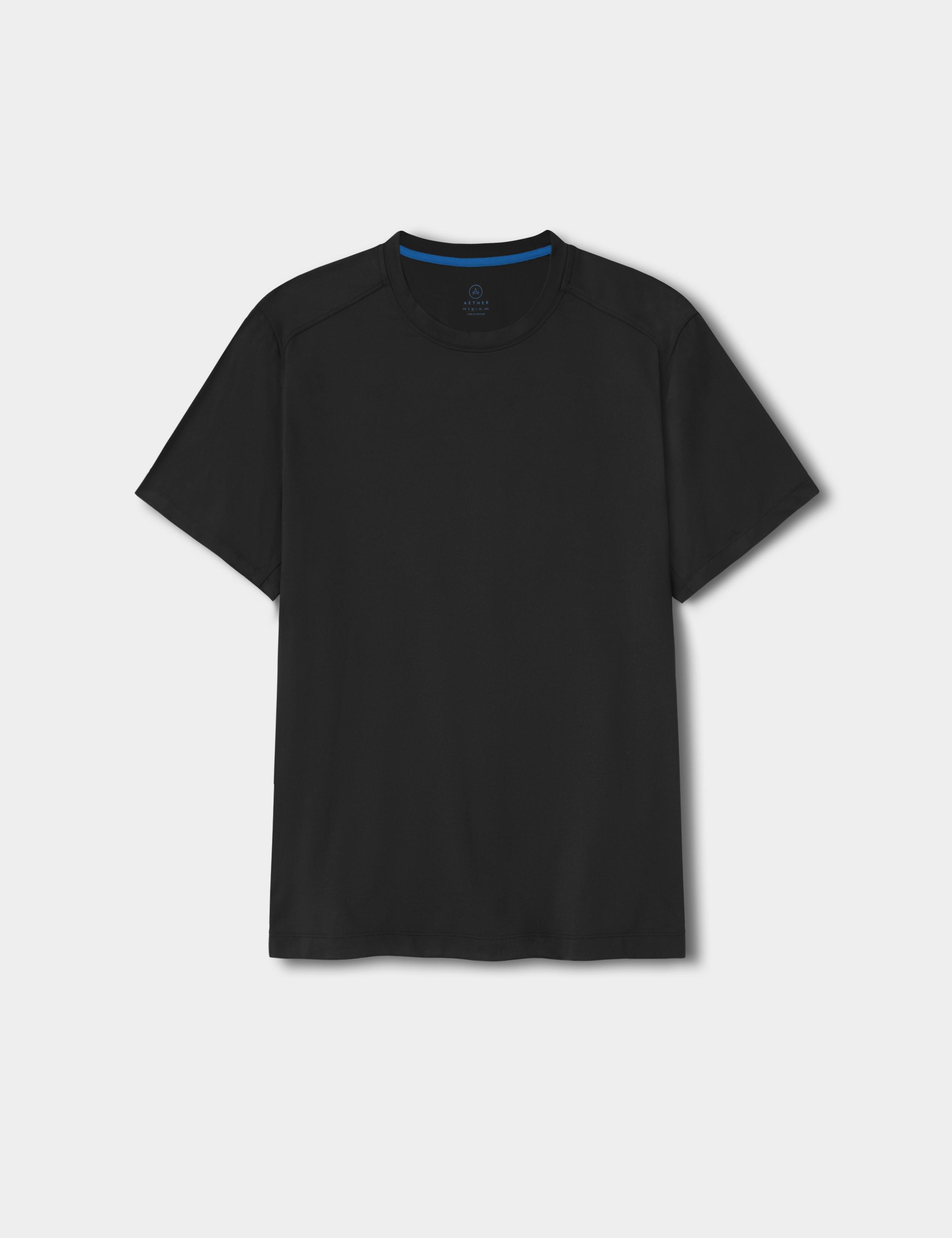Flat lay of Adventure Performance Tee in Onyx Black