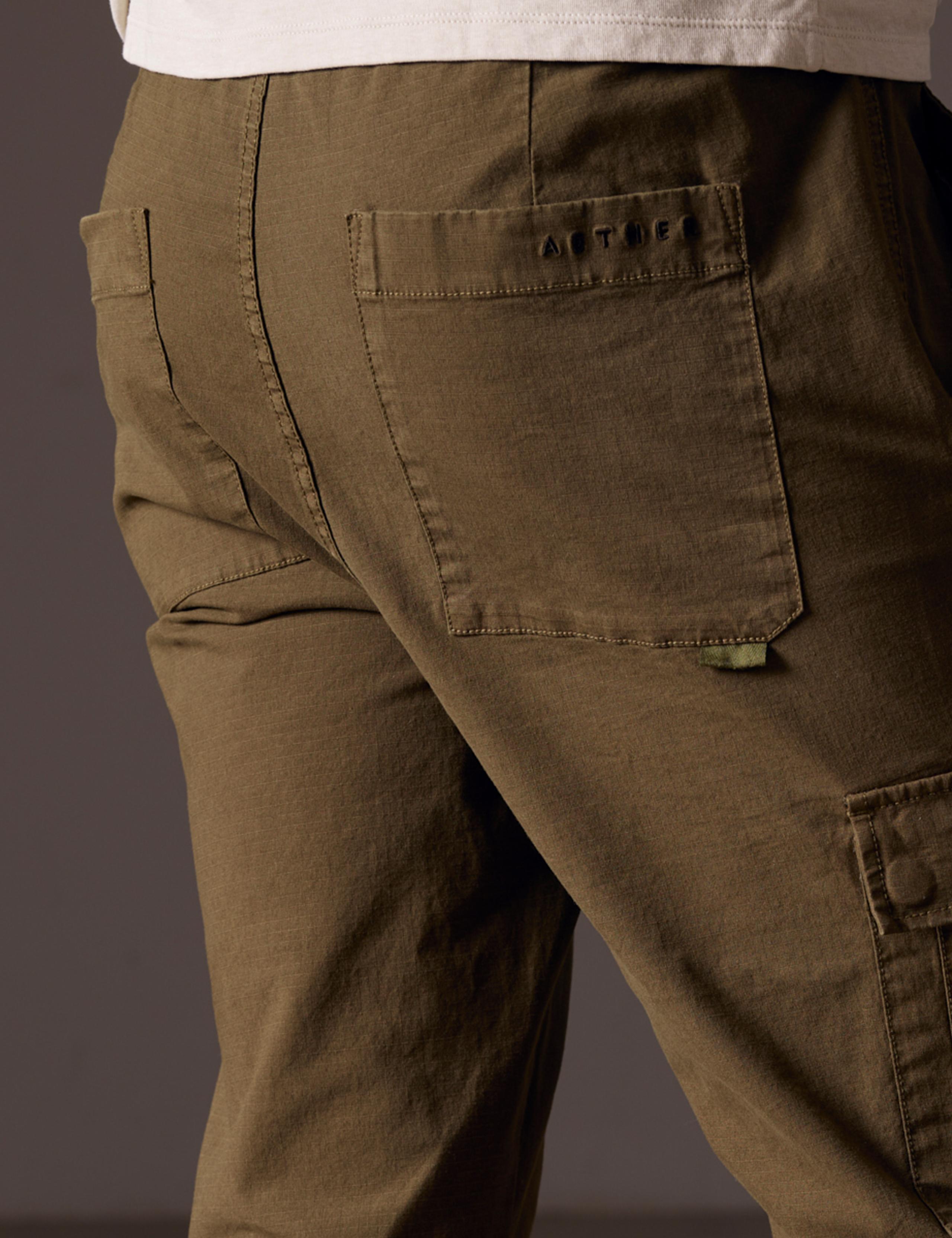 Close-up of Norton Cotton Ripstop Pant back pocket