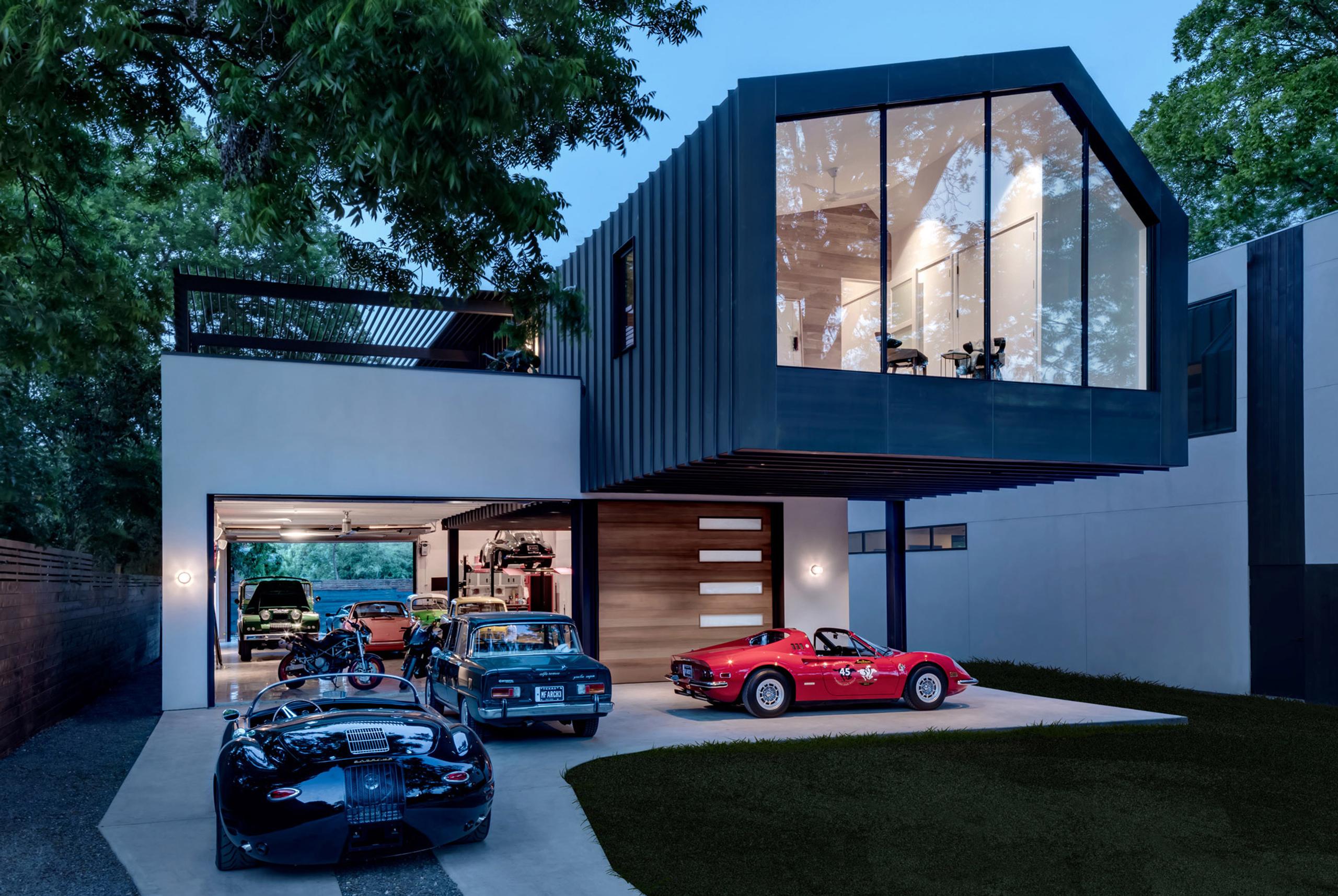 house with cars parked outside