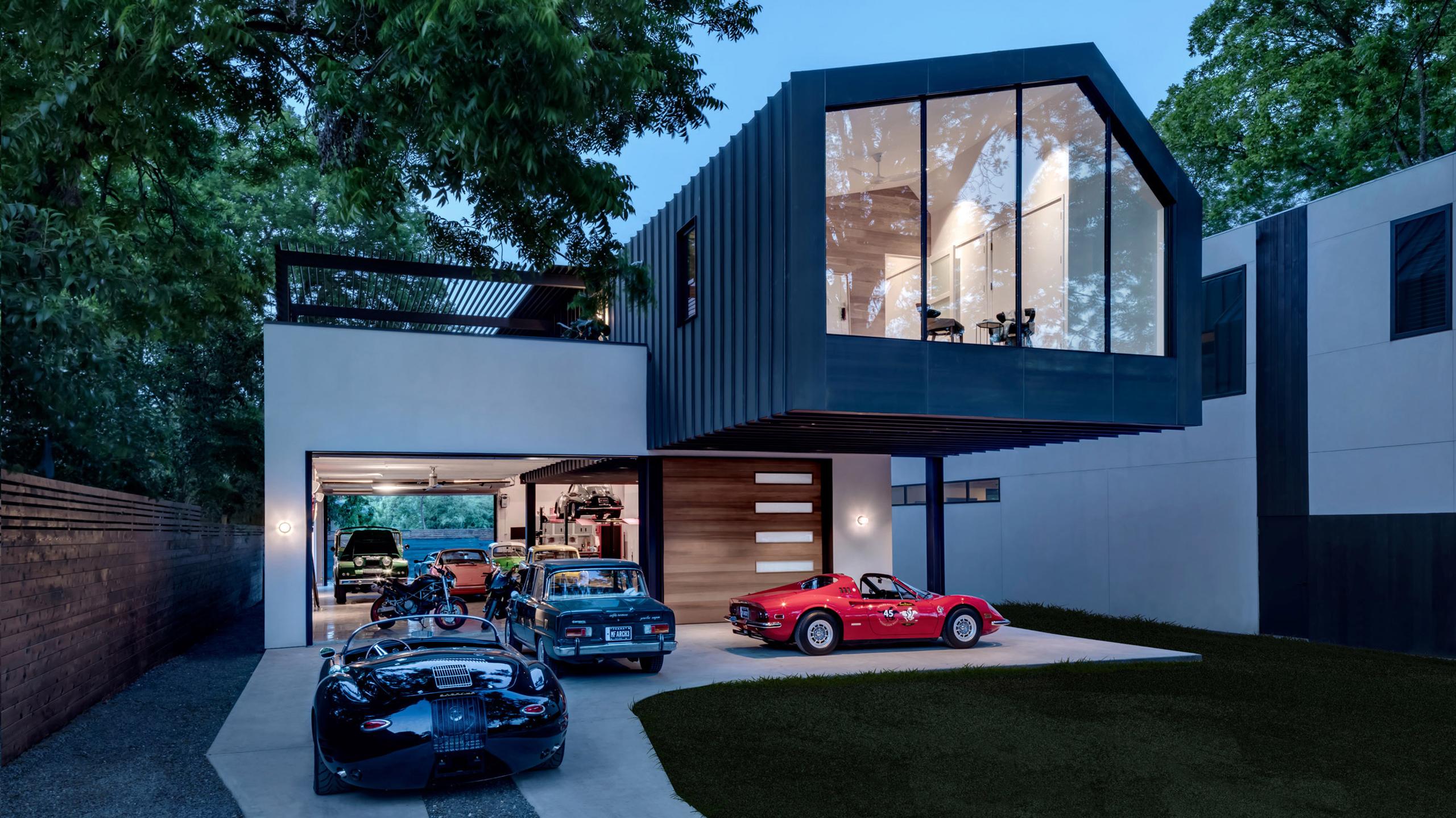 house with cars parked outside