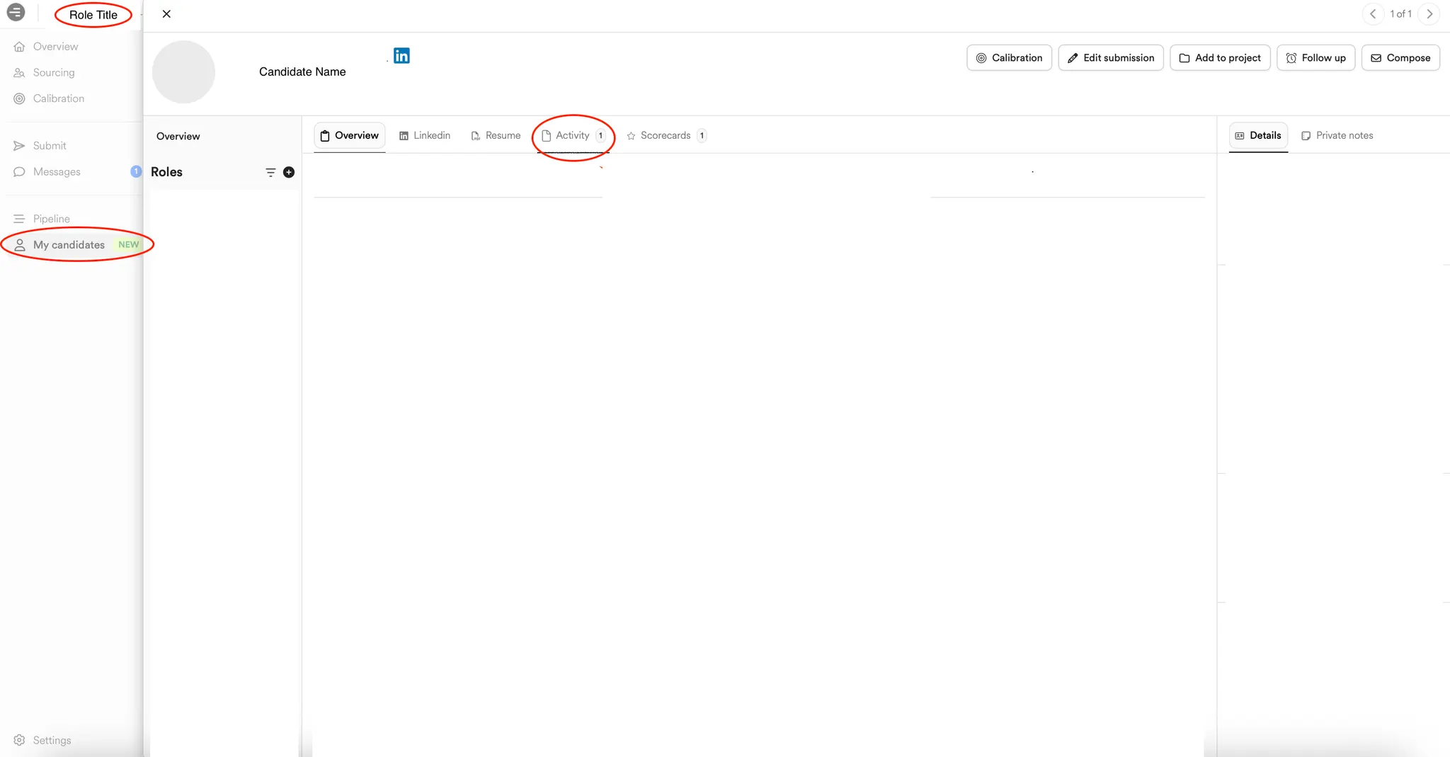 Activity tab screenshot