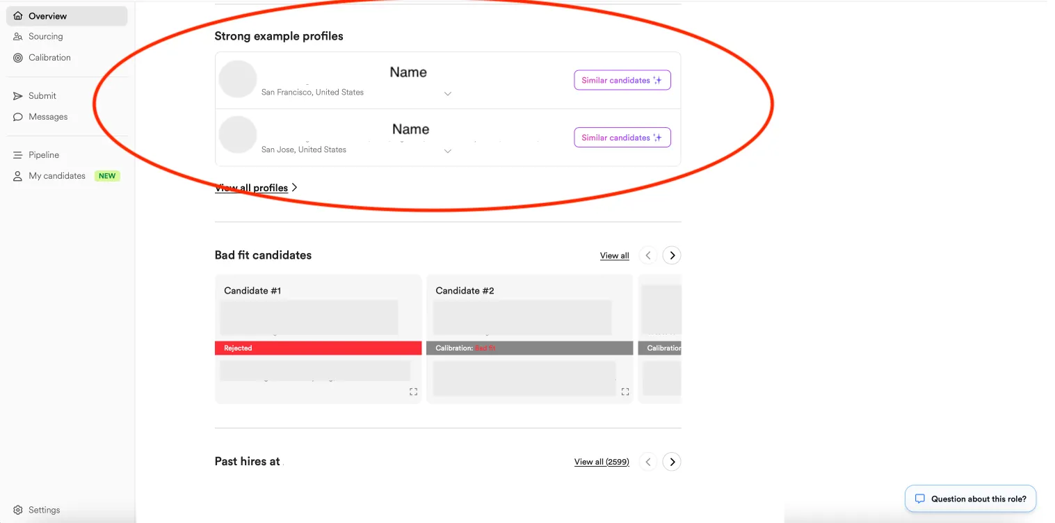 Strong example profiles screenshot