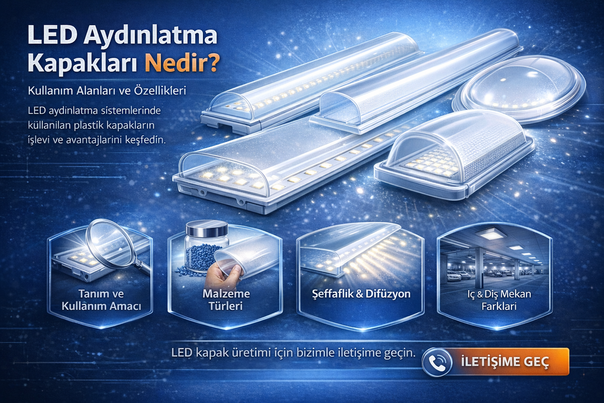 LED Aydınlatma Kapakları Nedir? Kullanım Alanları ve Teknik Özellikleri