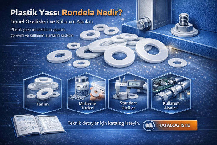 Plastik Yassı Rondela Nedir? Özellikleri, Ölçüleri, Malzemeleri ve Kullanım Alanları