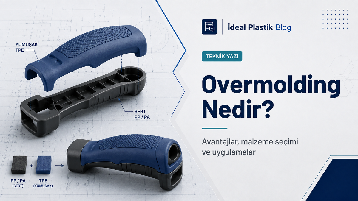 Sert plastik gövde üzerine TPE overmolding uygulaması