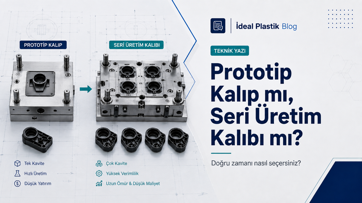 Tek kavite prototip kalıp ve çok kavite seri üretim kalıbı karşılaştırması