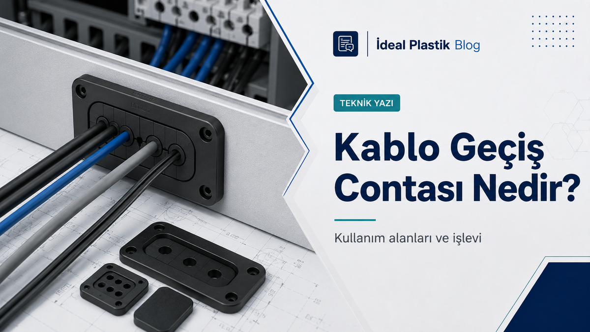 Elektrik panosunda plastik kablo geçiş contası uygulaması