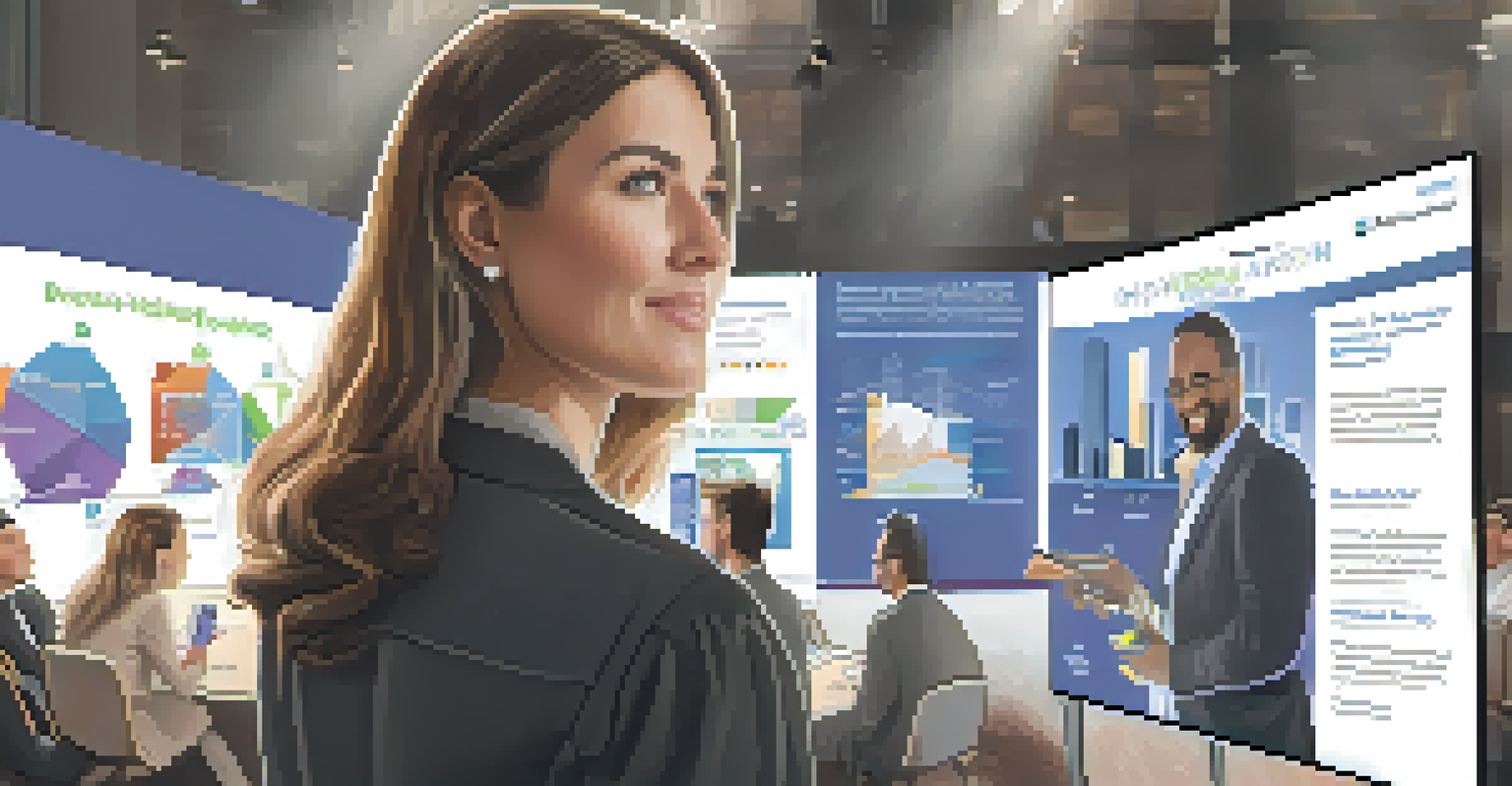 A female entrepreneur presenting her startup idea at a pitch event in Pittsburgh, with an engaged audience and a digital display behind her.