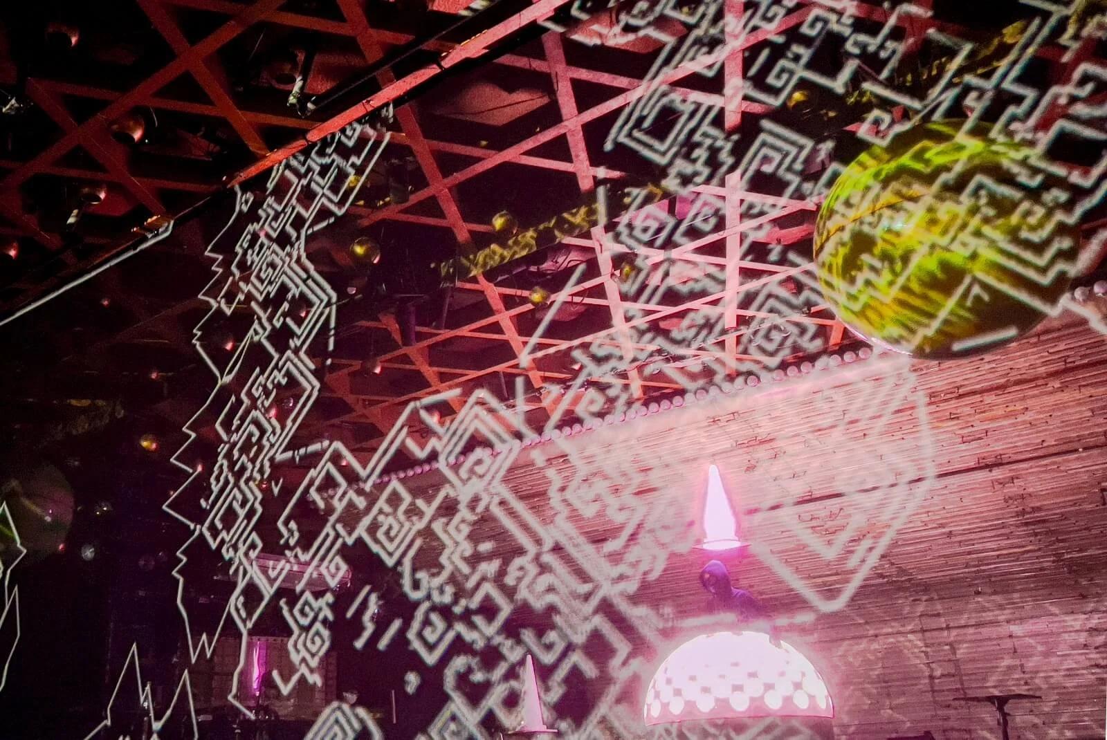 FINALBY( ) live visuals projected on stage at ZEROTOKYO