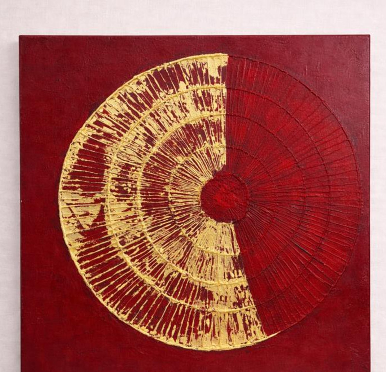 Circle of Life + Gold Hue — Acrylic & gold on large canvas