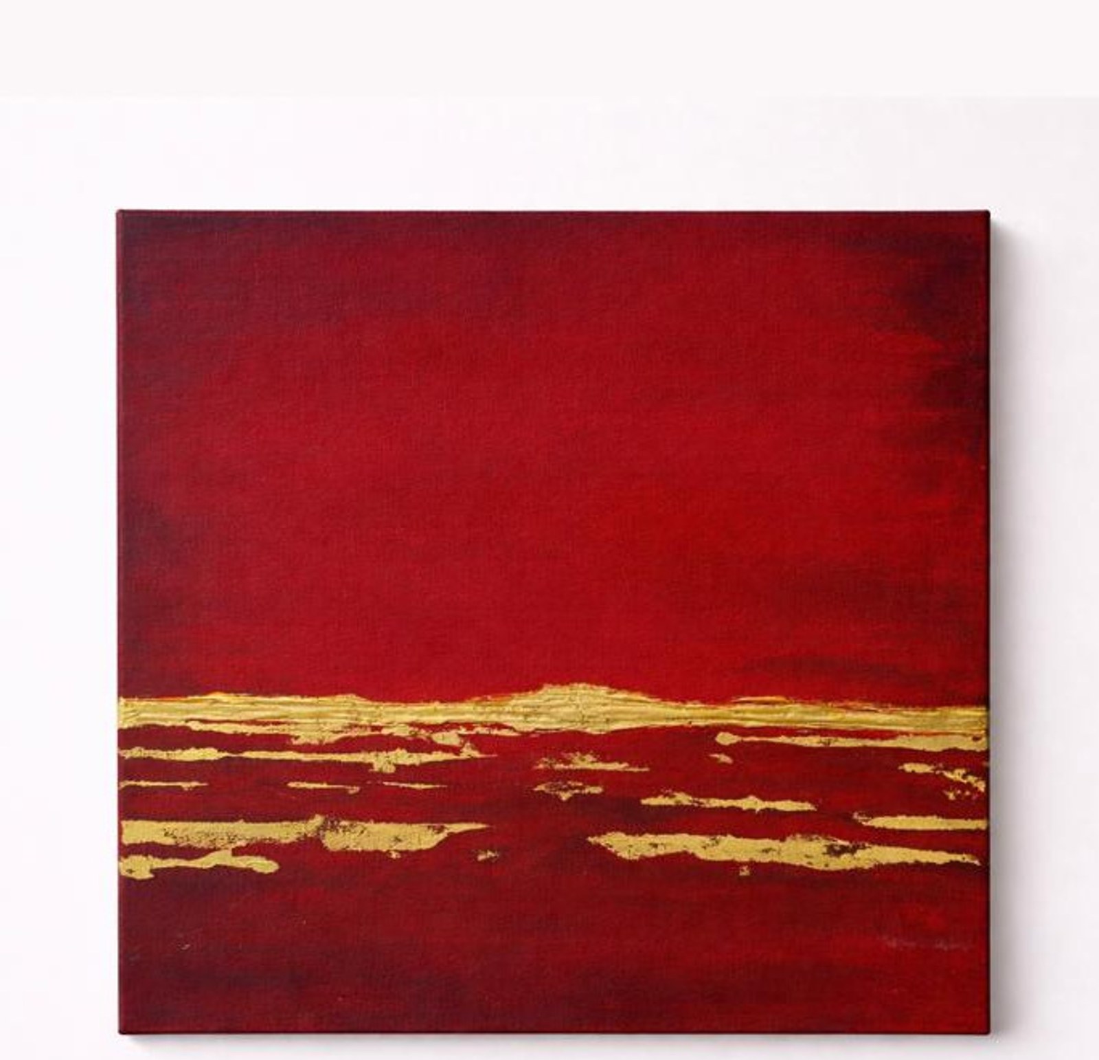 Abstract Horizon — Acrylic & gold on canvas board