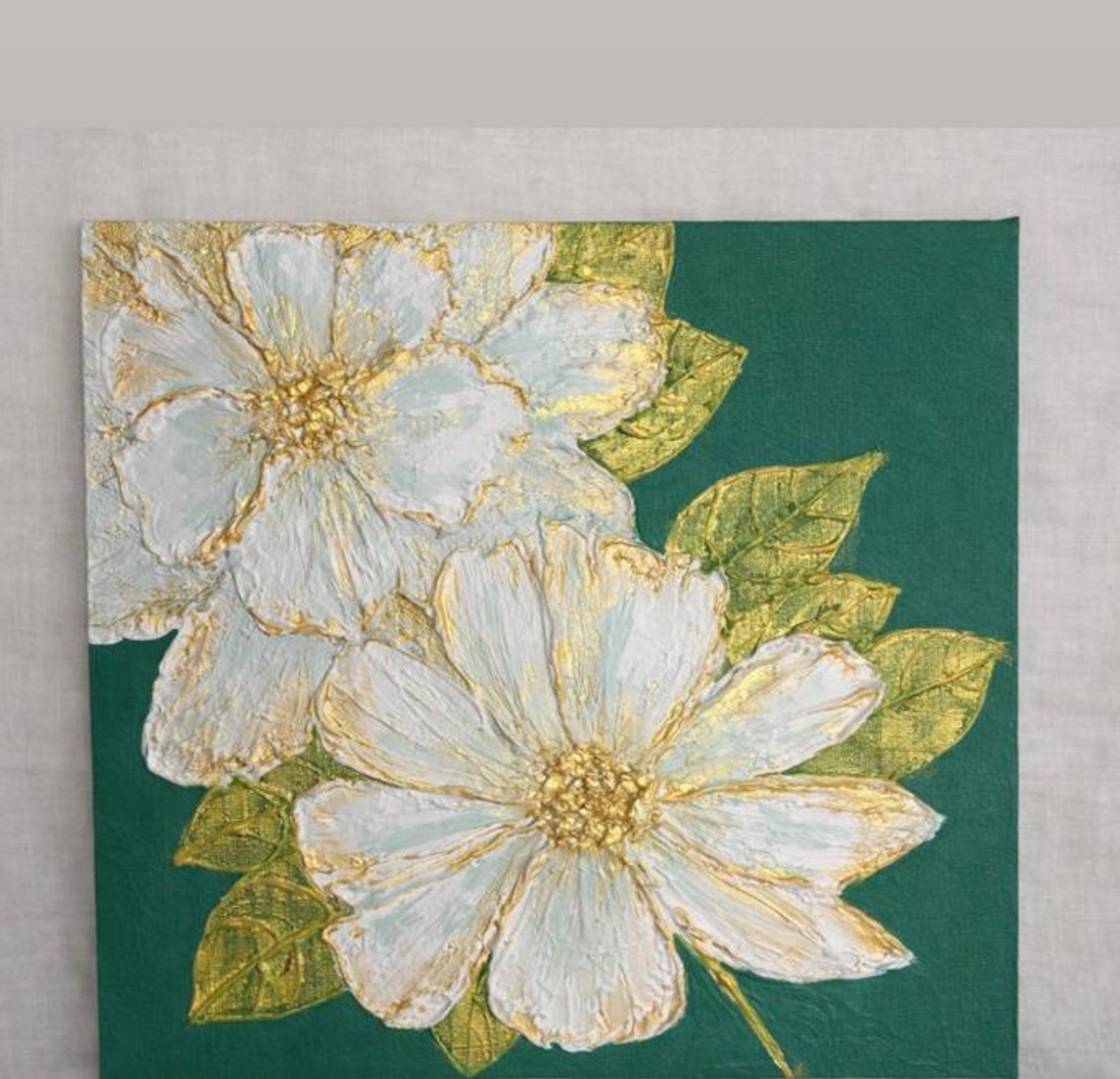 Untitled XIII — Acrylic & gold on canvas