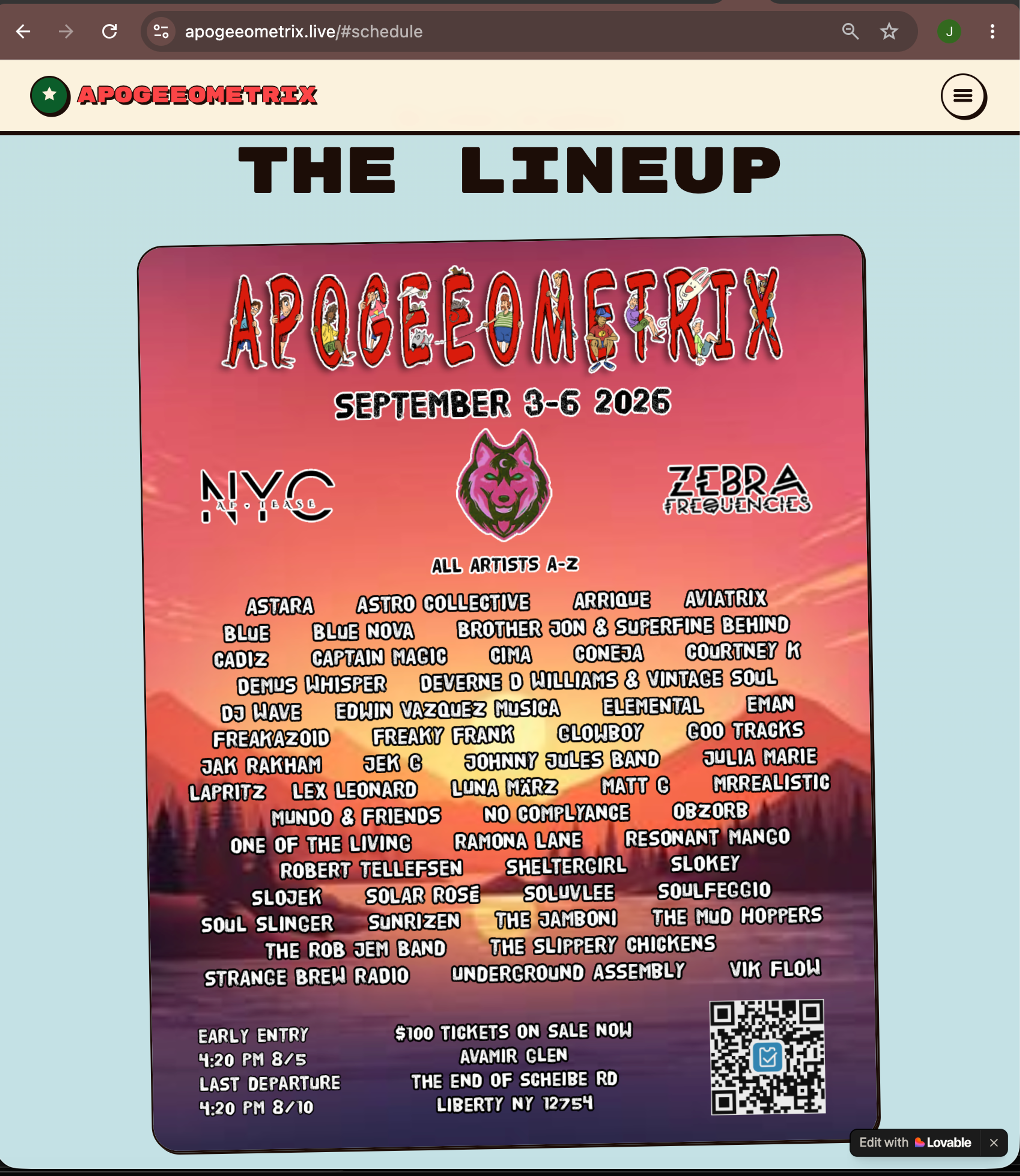 Saturday · Sept 5 12 PM – 2 PM Open Mic / Open Jam 2 PM – 3 PM Matt G Tai Chi Workshop 3 PM – 4 PM Jek G Taekwondo Workshop 4 PM – 5 PM CIMA 5 PM – 6:15 PM Arrique 6:15 PM – 7:30 PM Strange Brew Radio 7:30 PM – 8:45 PM Vik Flow 8:45 PM – 10 PM DJ Wave 10 PM – 11:15 PM Freaky Frank 11:15 PM – 12:30 AM Demus Whisper 12:30 AM – 2 AM Lex Leonard 2 AM – 4 AM SLOJEK