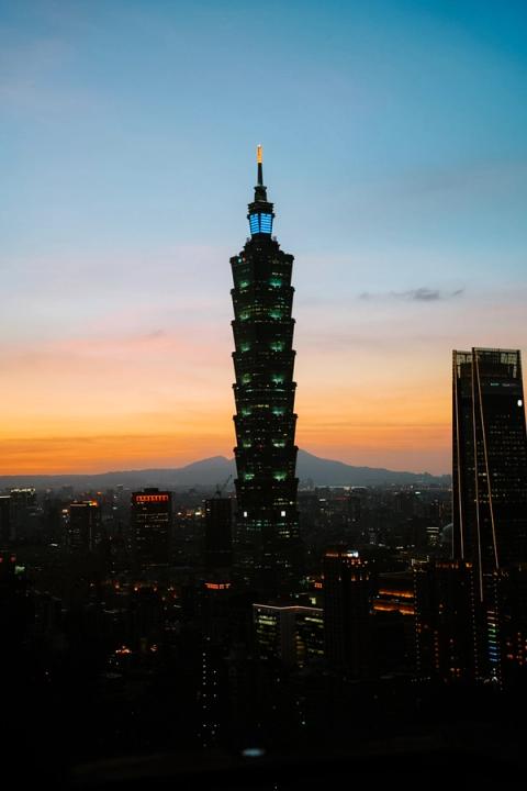 taipei skyline with the taipei 101 in the centre, taiwan