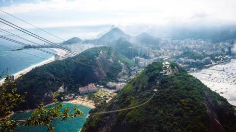 view of rio de janeiro from sugarloaf mountina, brazil