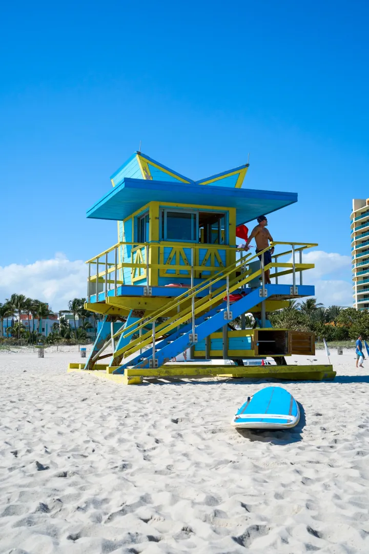 Colorful house for bodyguards on South Beach, Miami