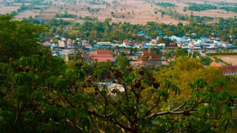 View of Battambang from above, Cambodia