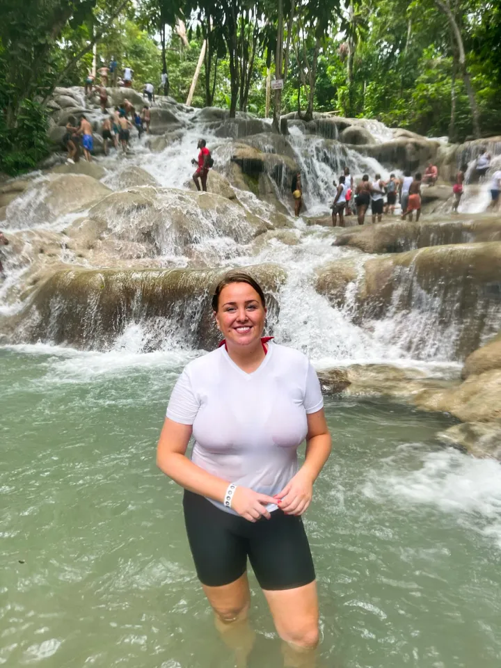 Me in front of Dunns River falls, Jamaica