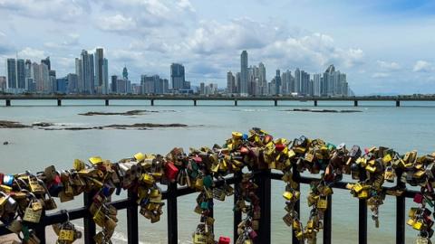 view of panama city from the harbour
