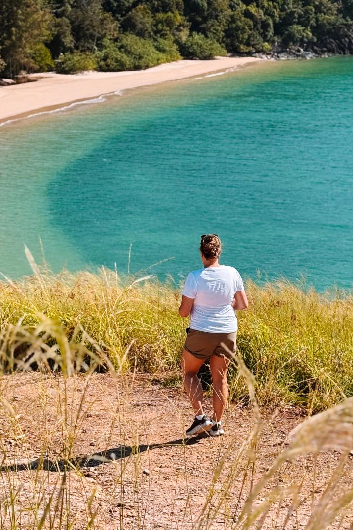 woman walking in the national park in Koh Lanta, thailand
