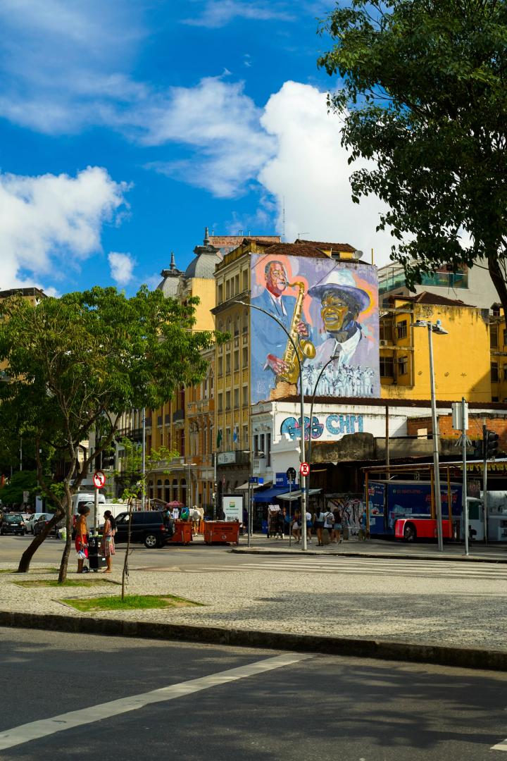 colourful buildings in lapa, rio de janeiro