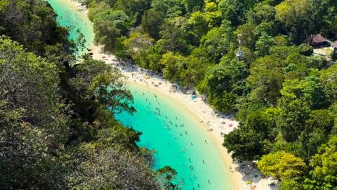 Hong island from above i krabi, thailand