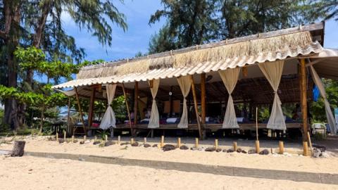 a massage parlor on the beach in koh lanta, Thailand