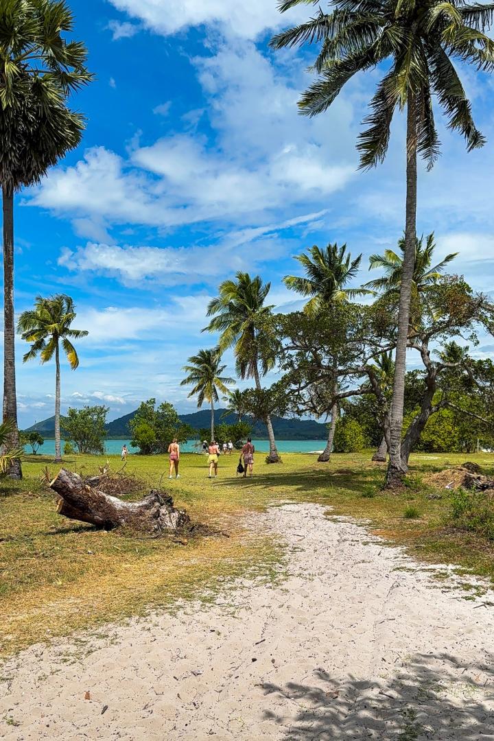 people walking to the beach on Koh Yao Yai, thailand