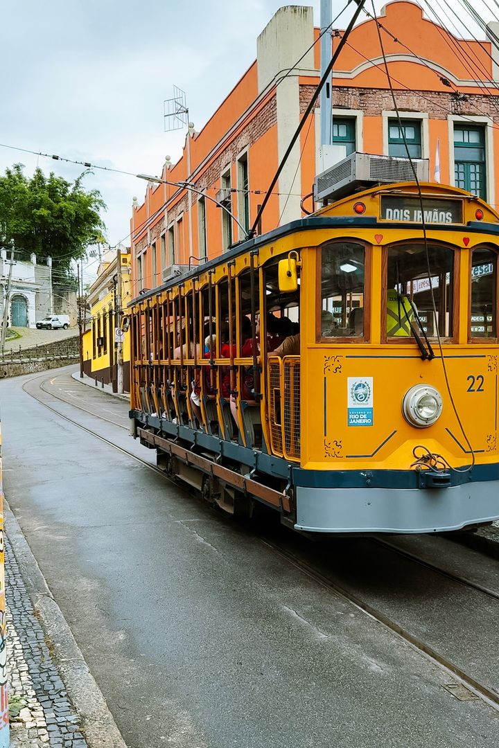 the Santa Teresa tram in rio de janeiro, brazil