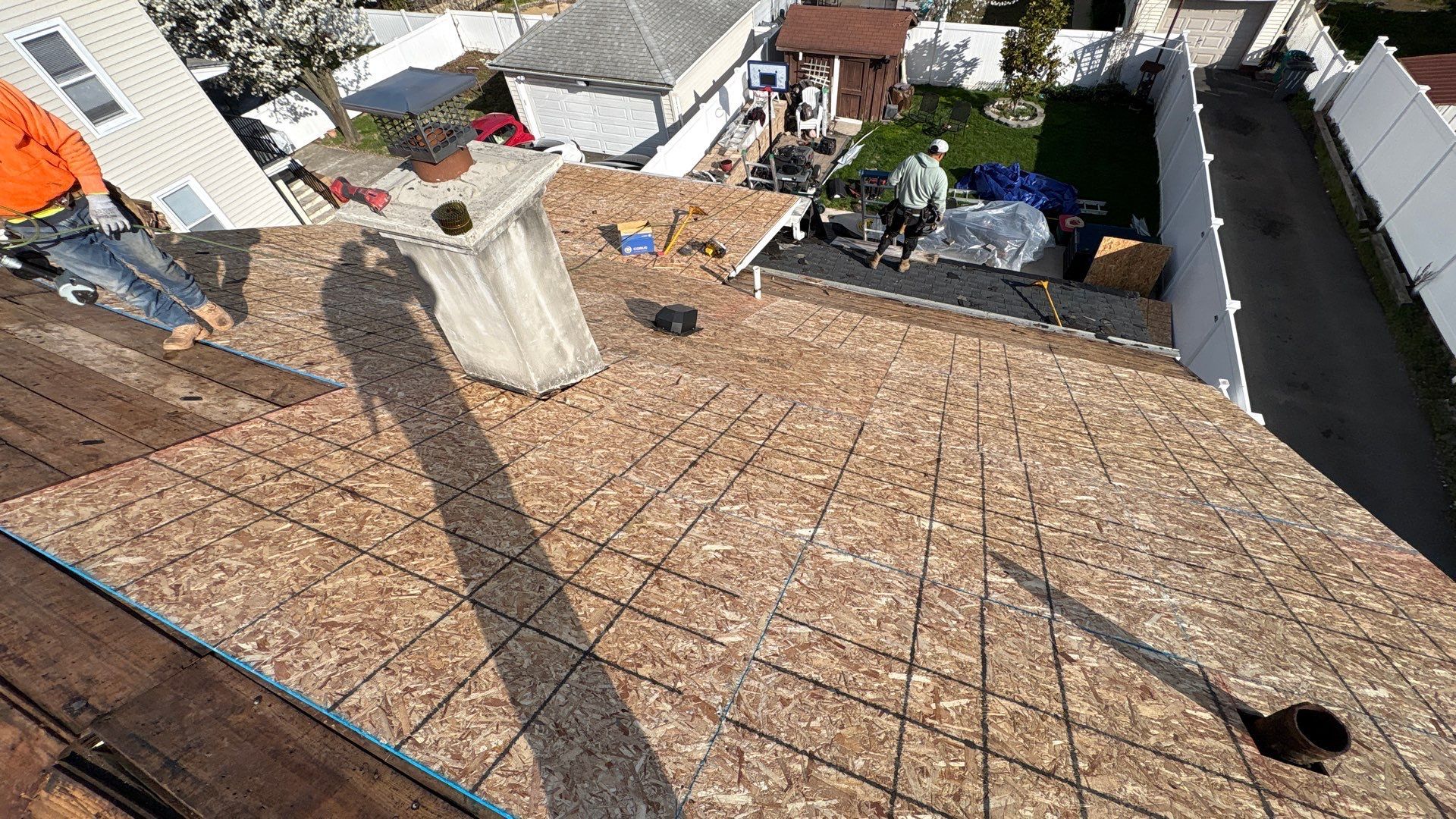 Certainteed Landmark roof replacement — Hackensack, NJ — before — Gorilla Roofing NJ
