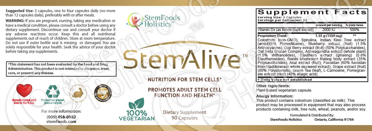 StemAlive facts