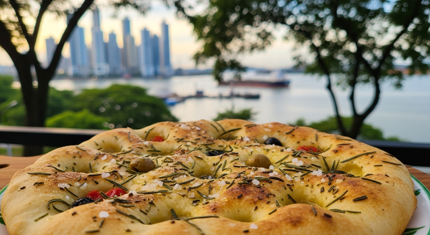 Delicia de Focaccia Italiana con Whale Express