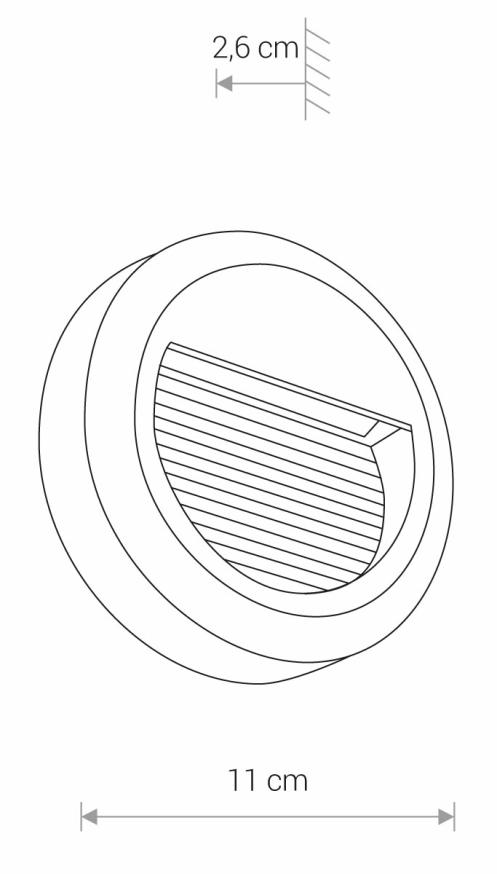SIDEWALK ROUND LED 8147-1