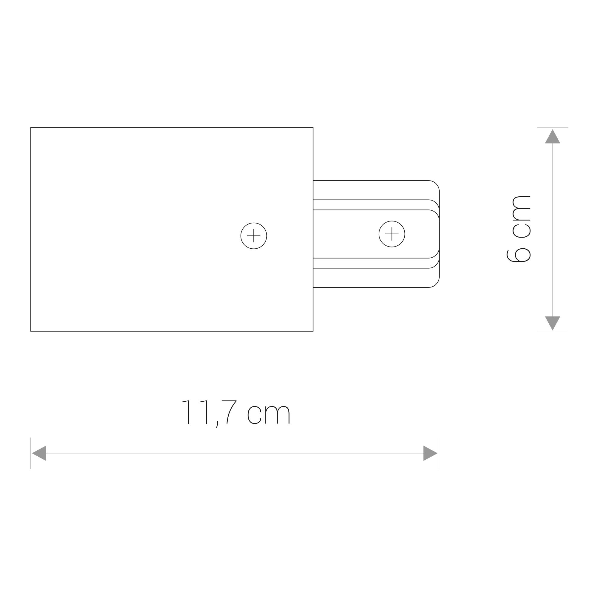 PROFILE RECESSED POWER END CAP WHITE 8972 1F-1