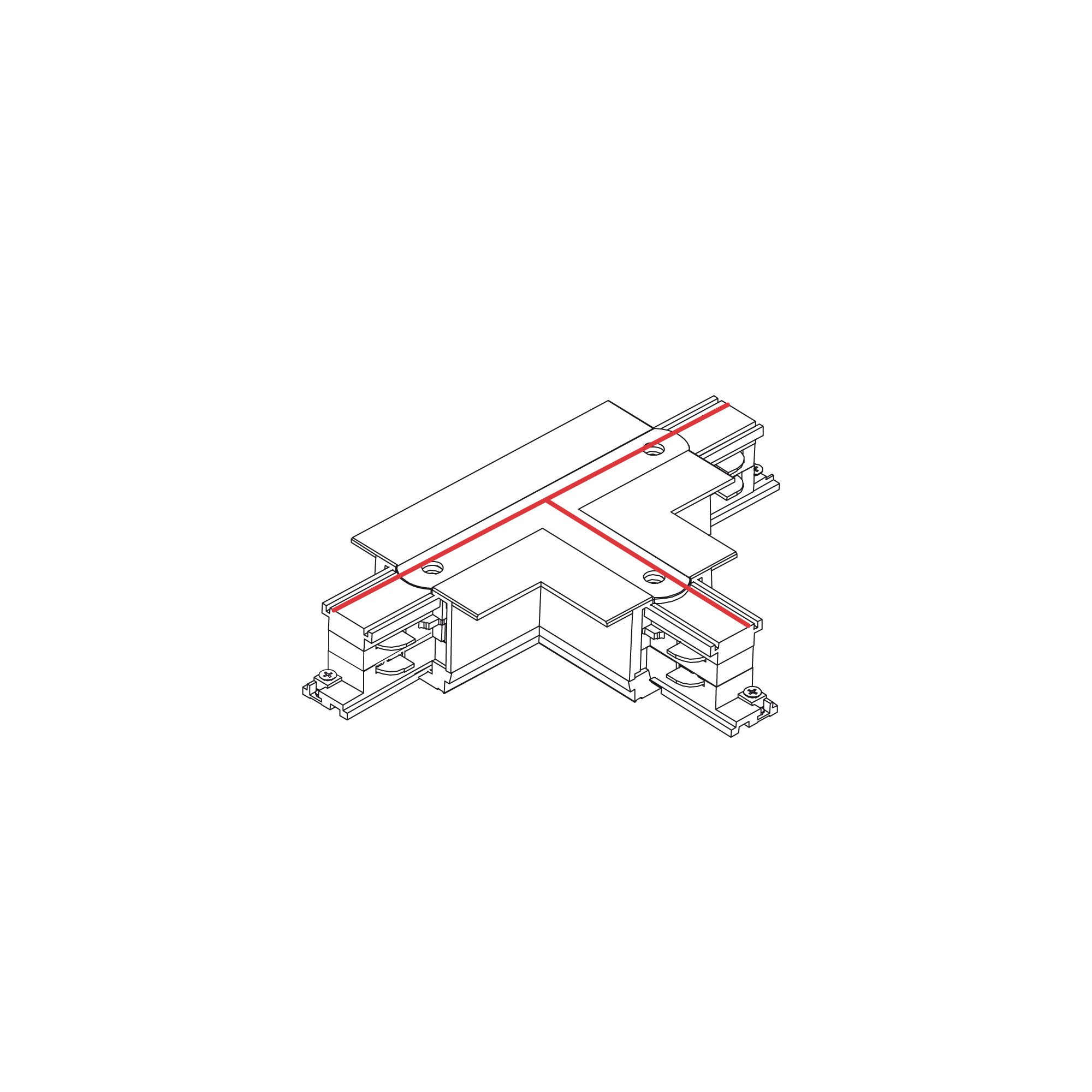 CTLS RECESSED POWER T CONNECTOR LEFT 1 (T-L1) BLACK 8248 3F